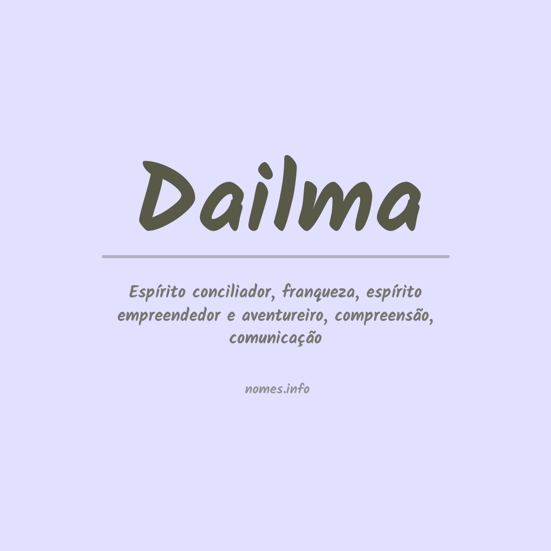 Significado do nome Dailma