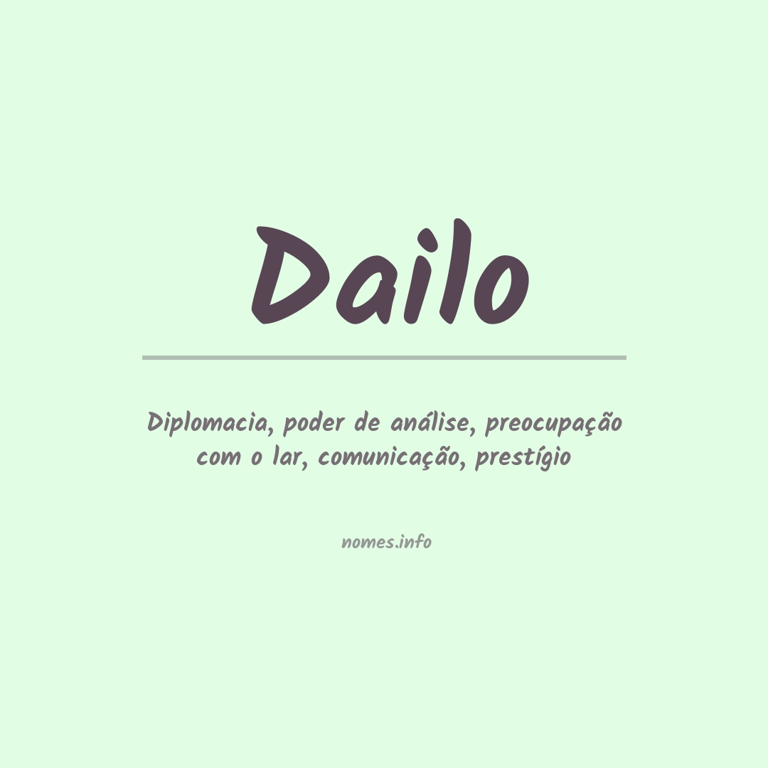 Significado do nome Dailo