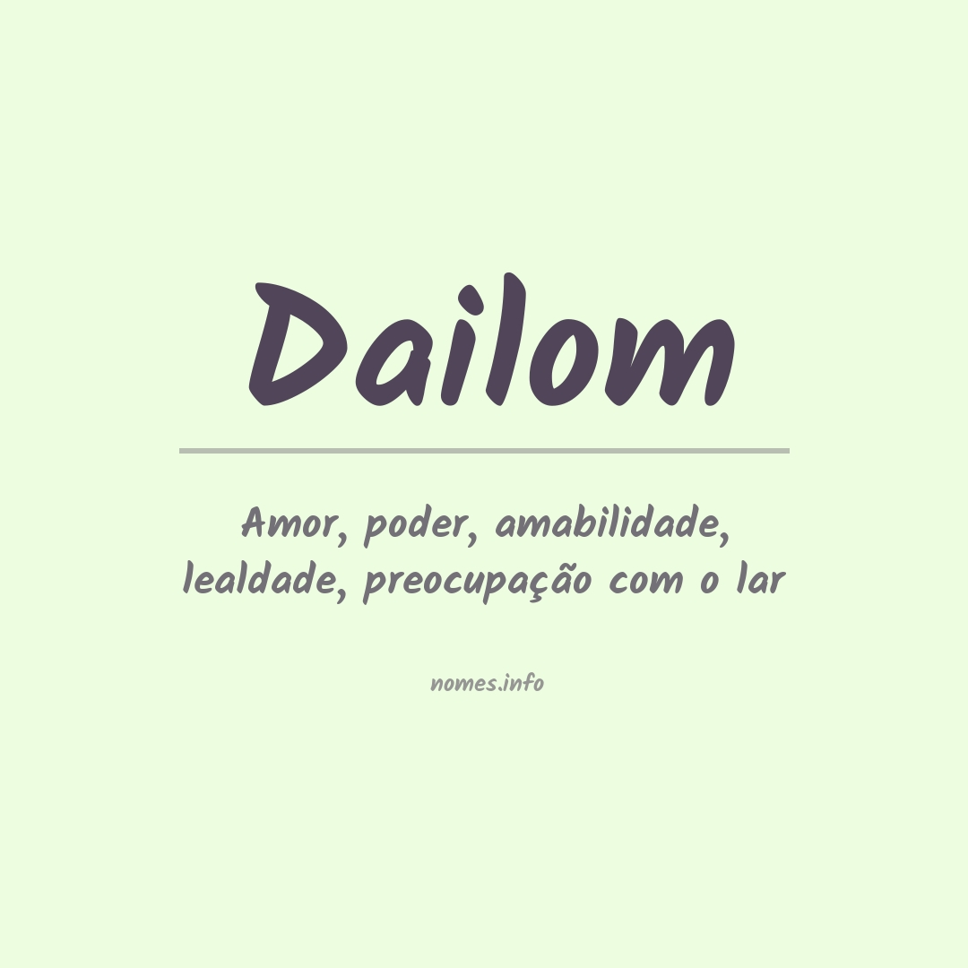 Significado do nome Dailom