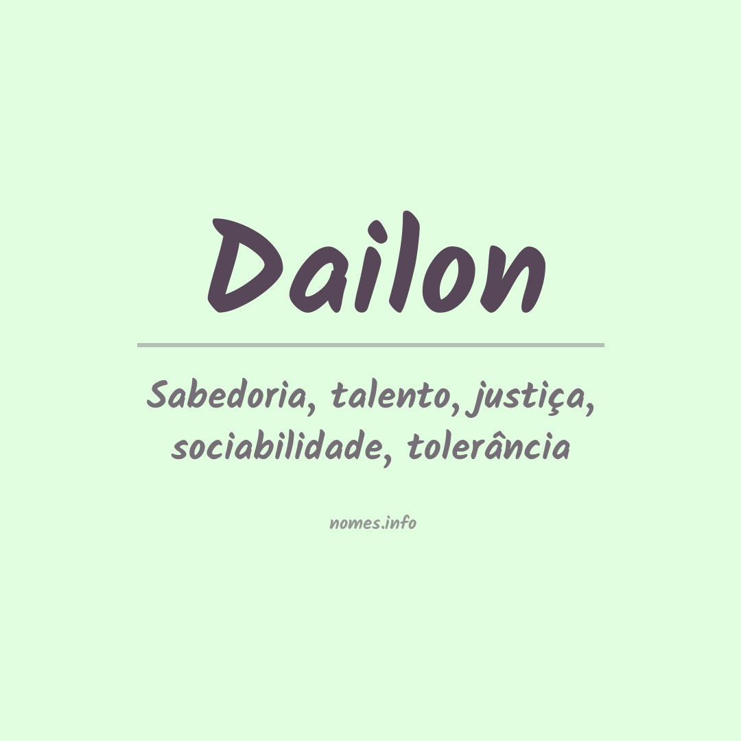 Significado do nome Dailon