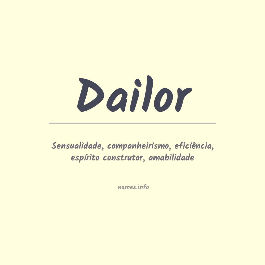 Significado do nome Dailor