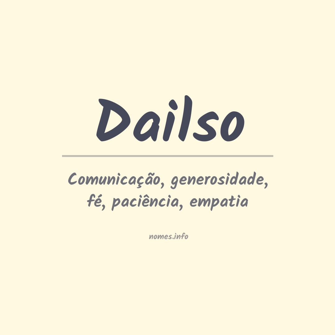 Significado do nome Dailso