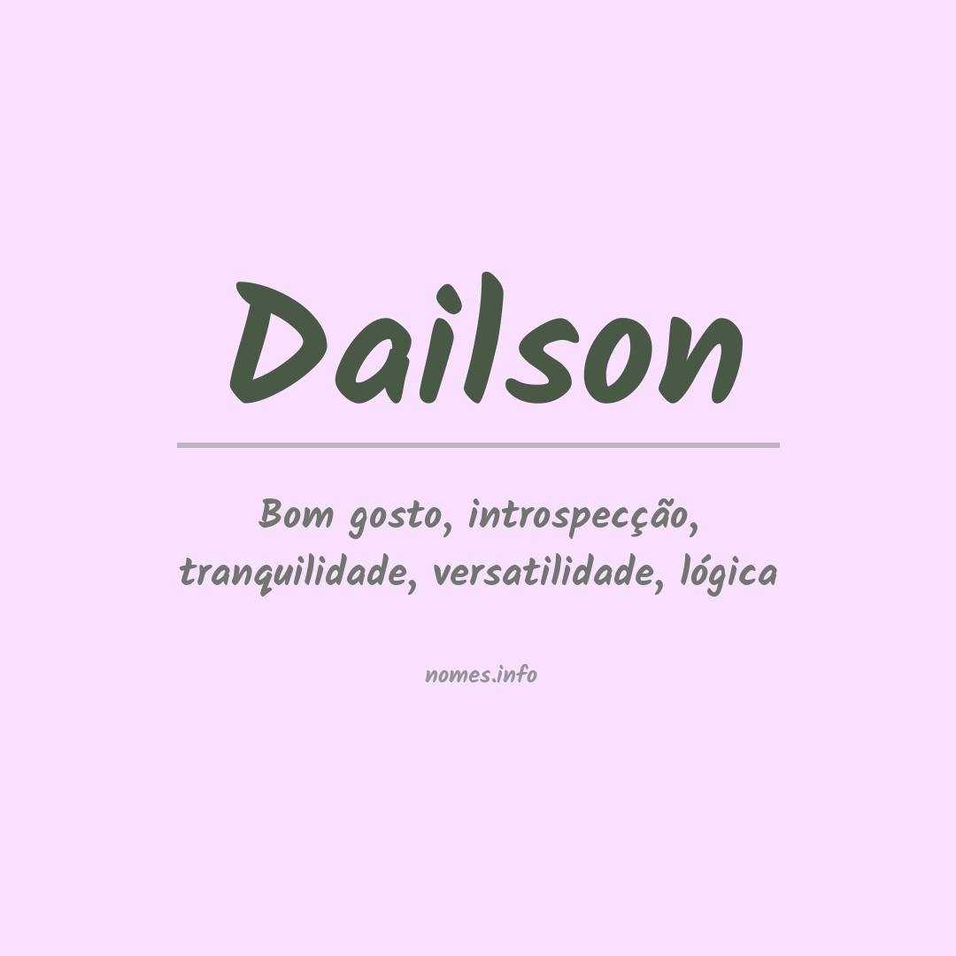 Significado do nome Dailson