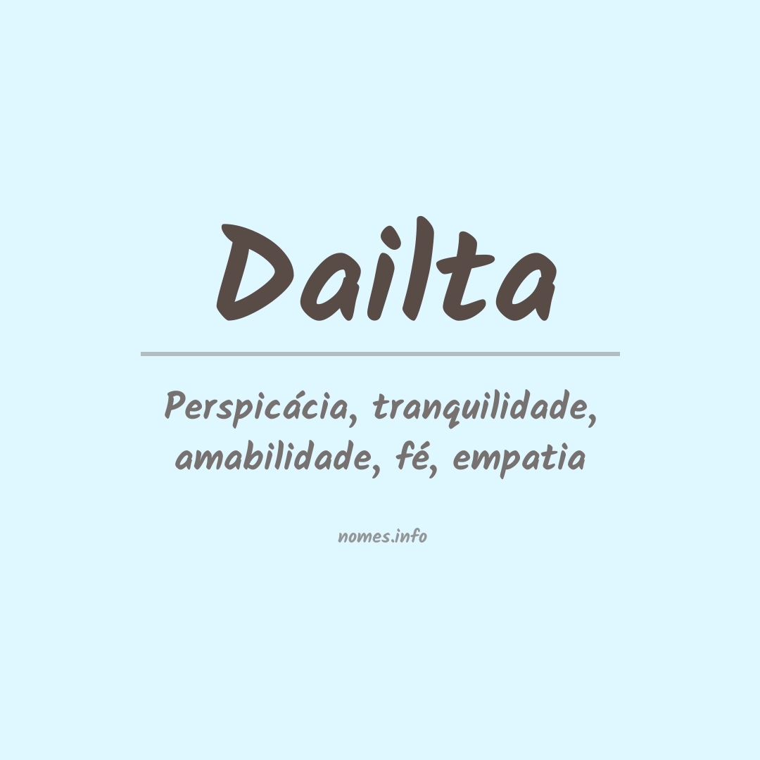 Significado do nome Dailta