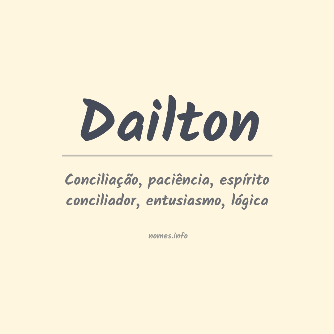 Significado do nome Dailton