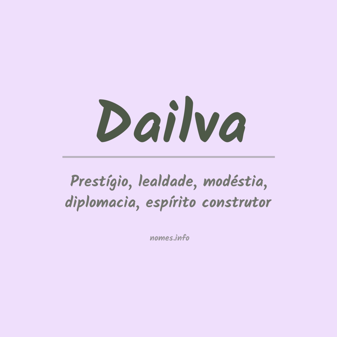 Significado do nome Dailva