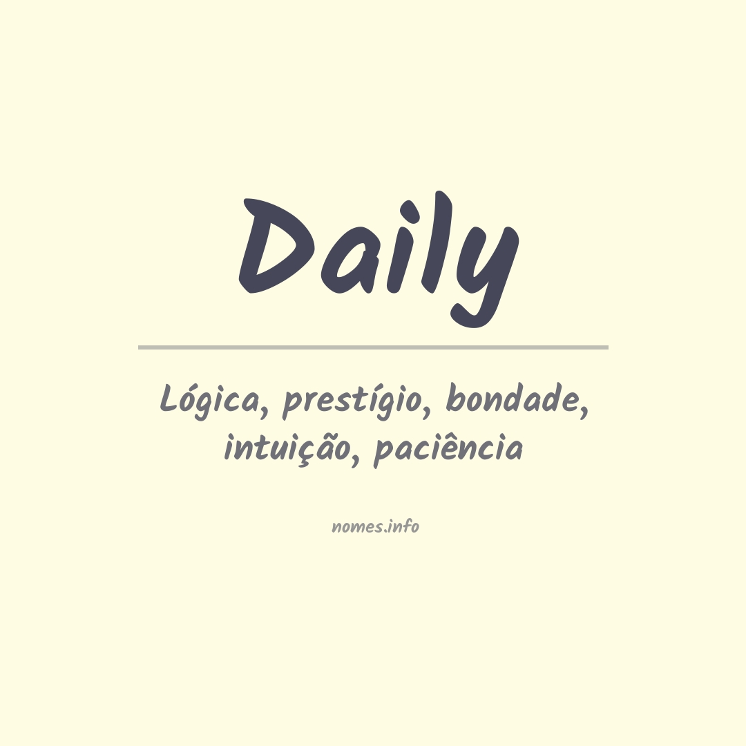 Significado do nome Daily