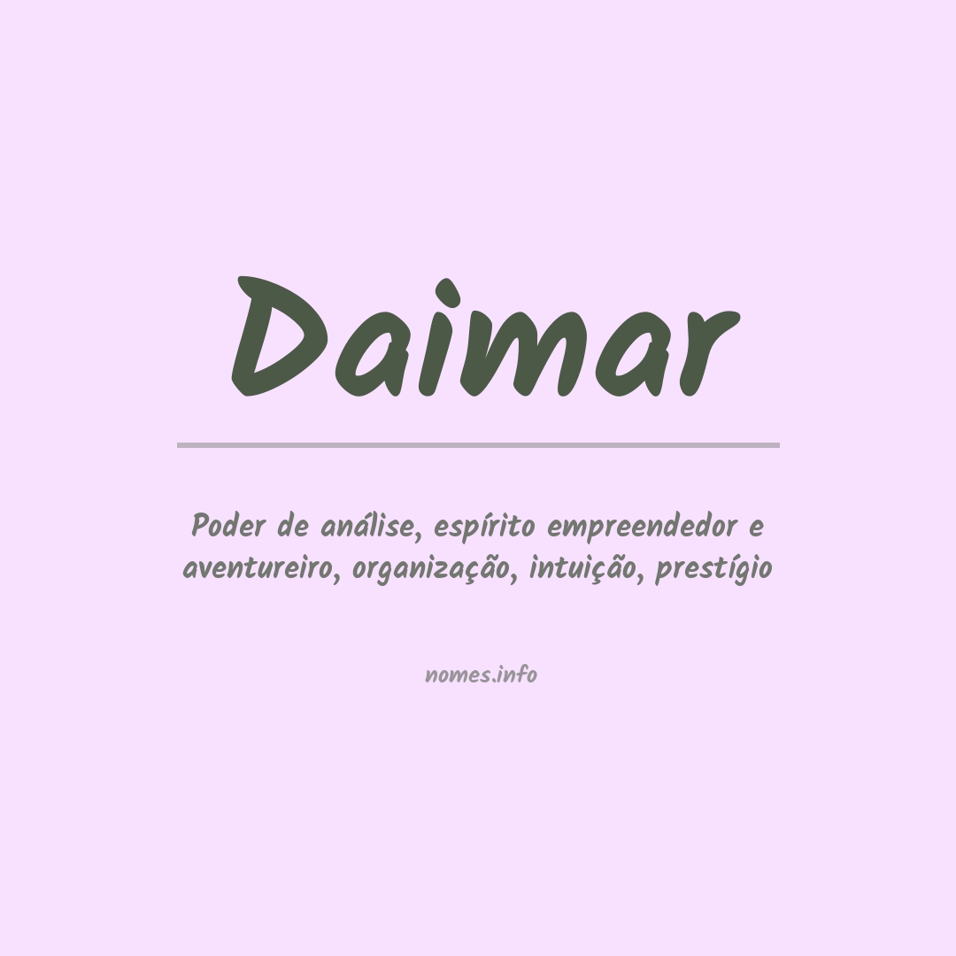 Significado do nome Daimar