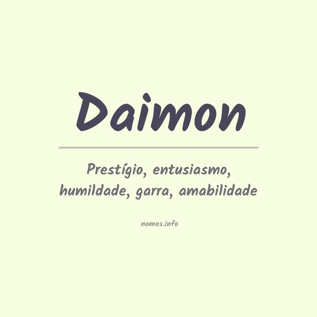 Significado do nome Daimon