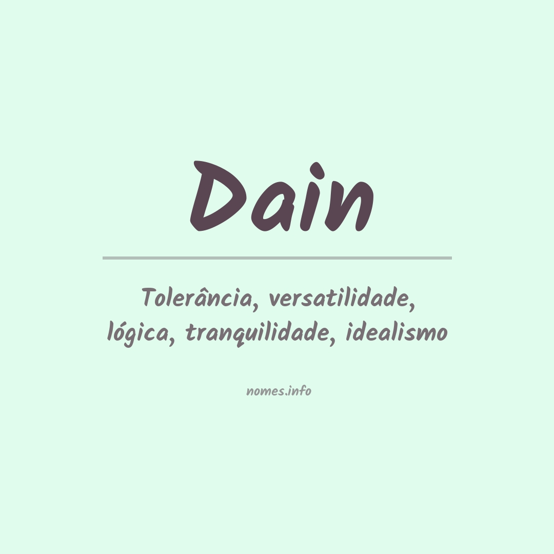 Significado do nome Dain