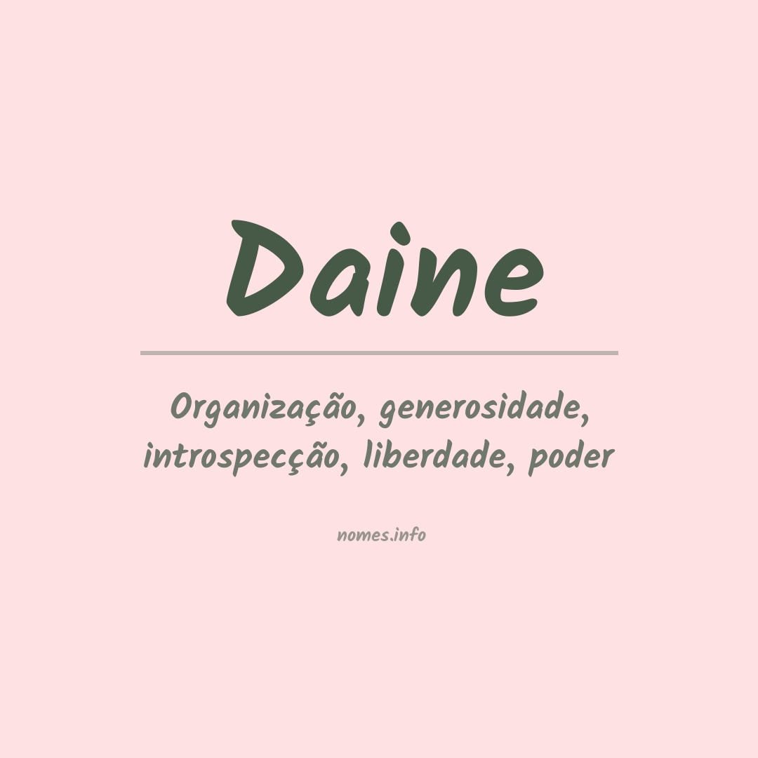 Significado do nome Daine