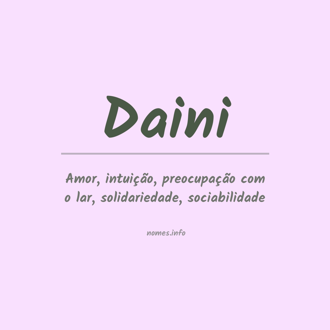 Significado do nome Daini