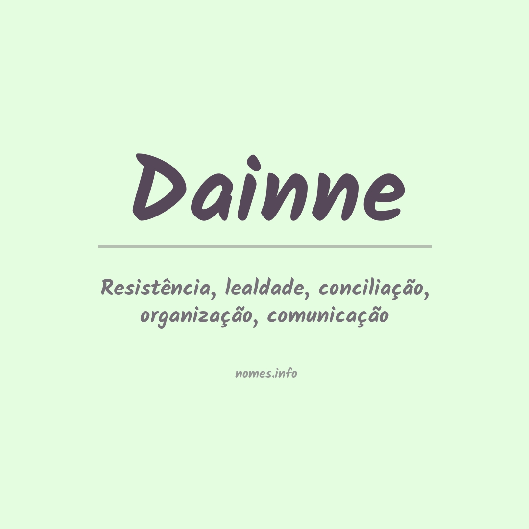 Significado do nome Dainne