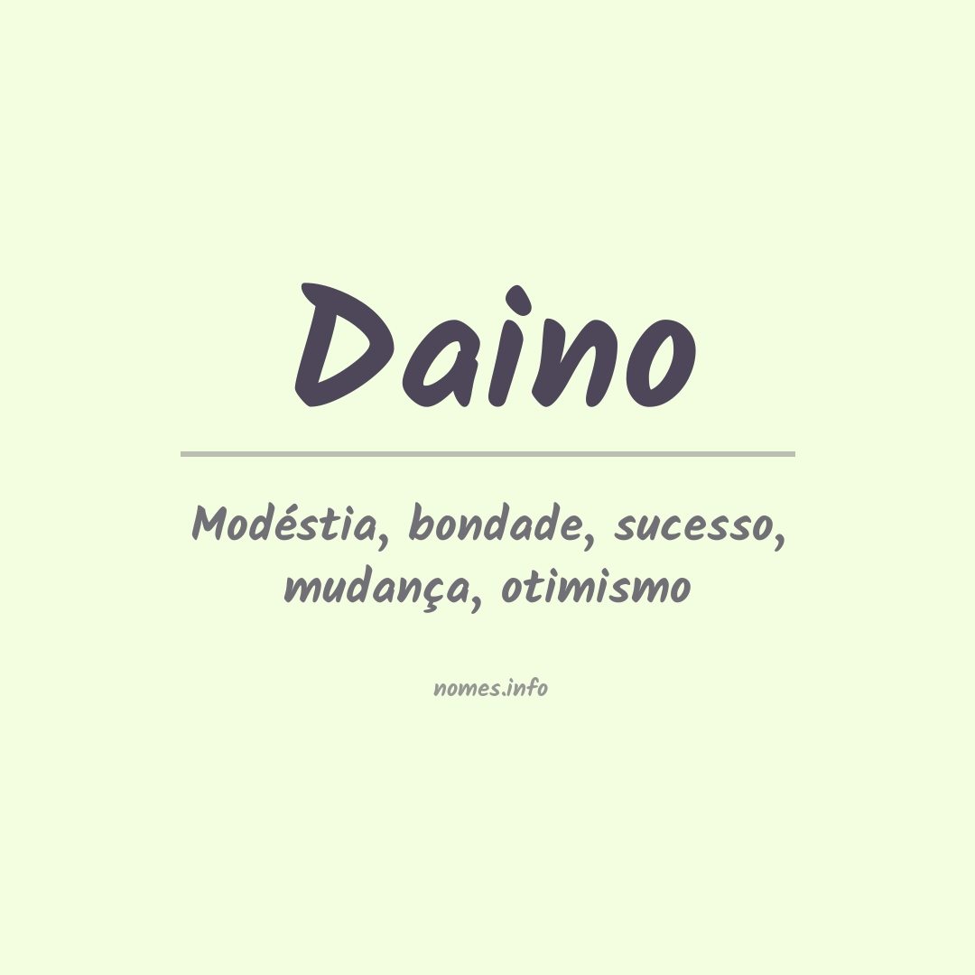 Significado do nome Daino