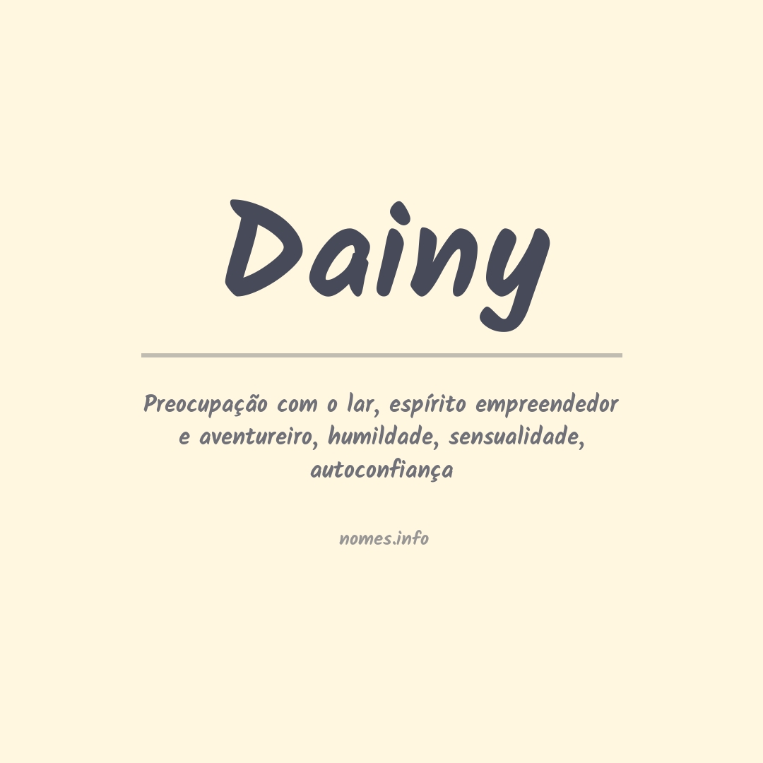 Significado do nome Dainy