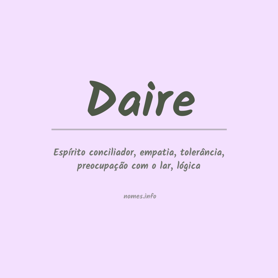 Significado do nome Daire