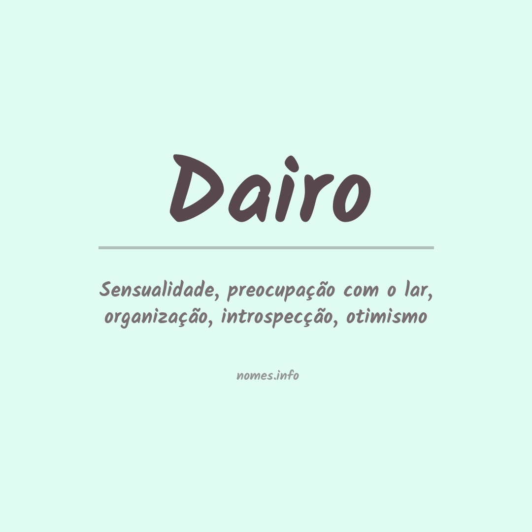 Significado do nome Dairo