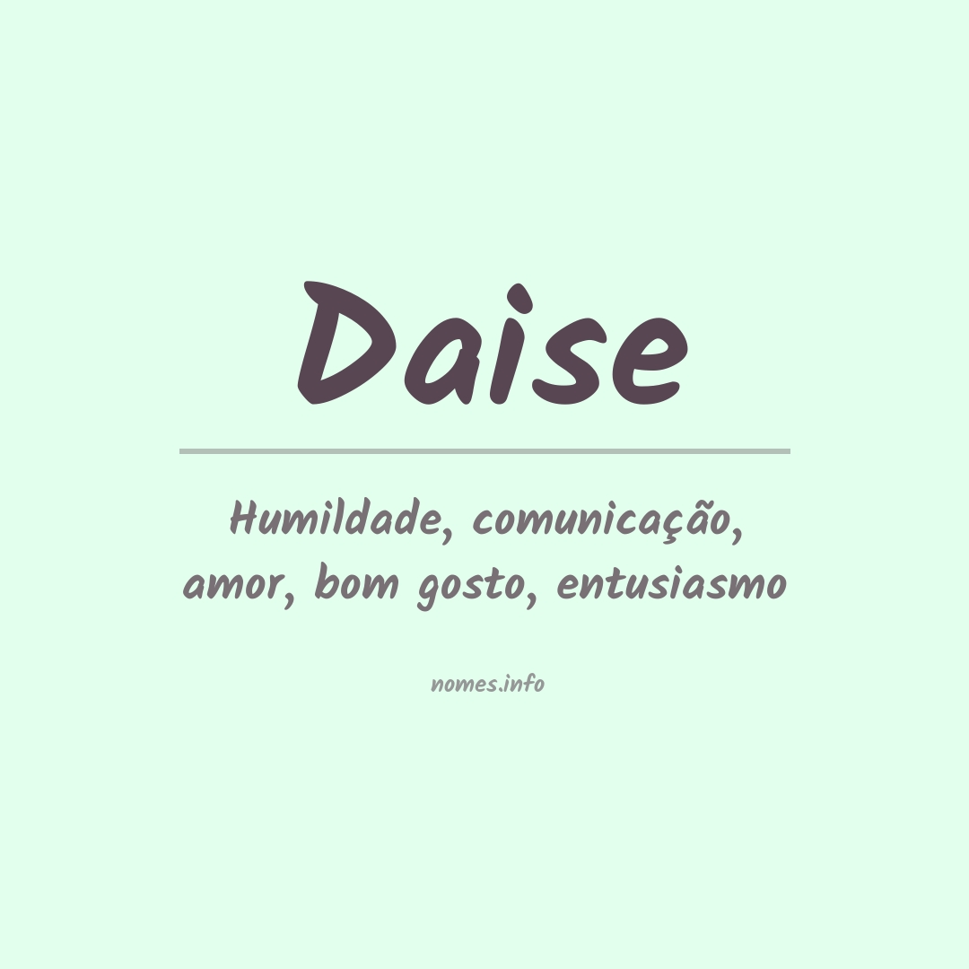 Significado do nome Daise