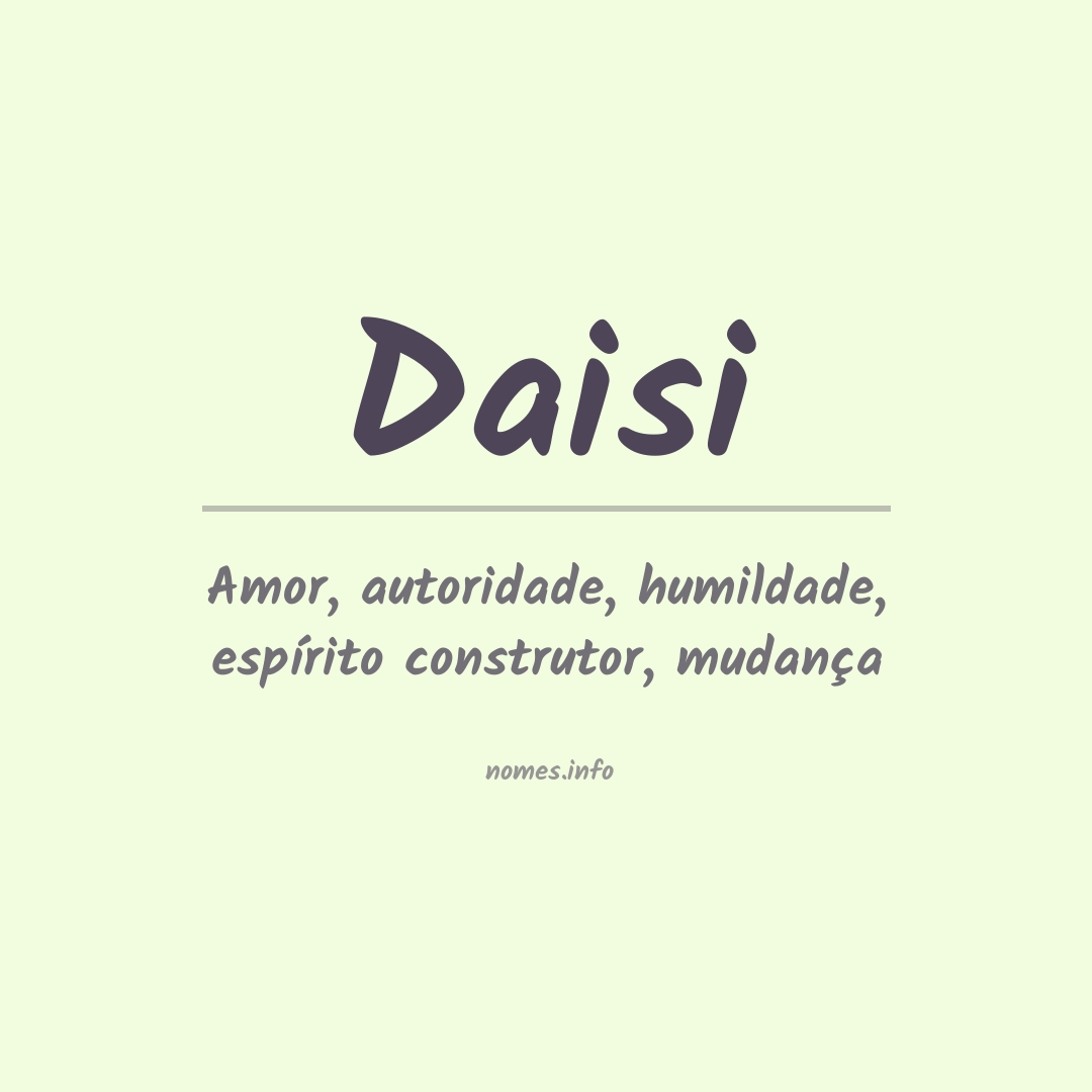 Significado do nome Daisi