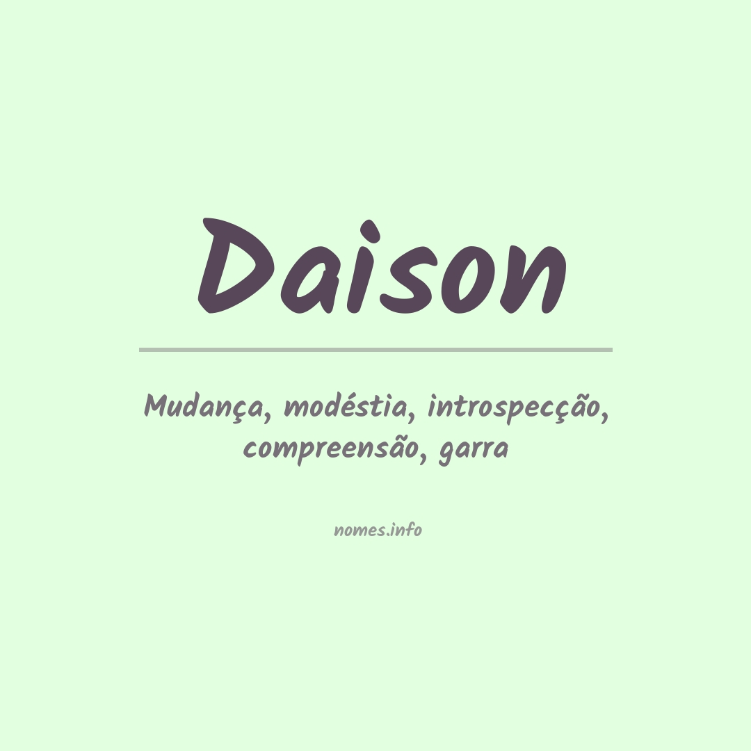 Significado do nome Daison