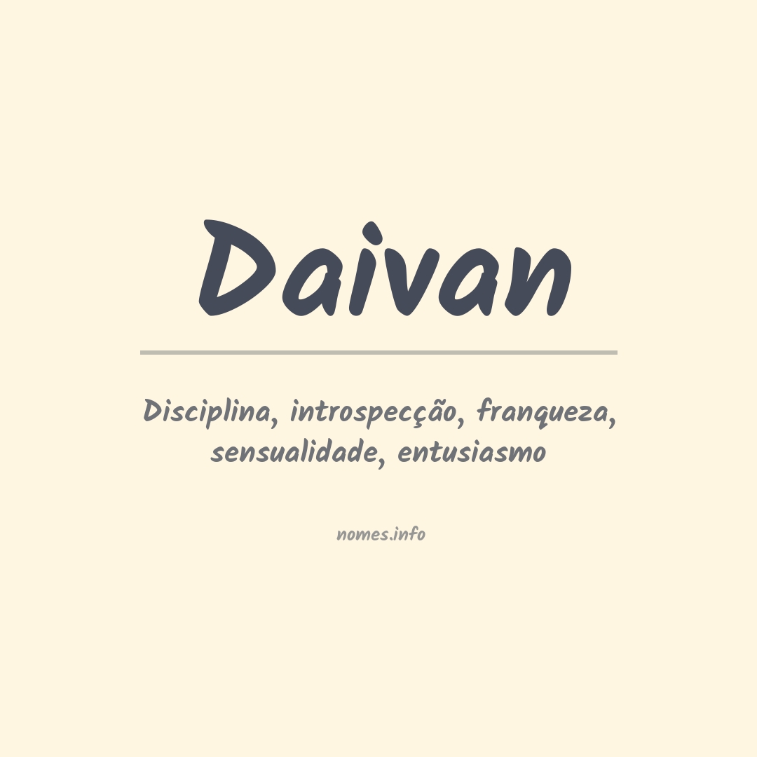 Significado do nome Daivan