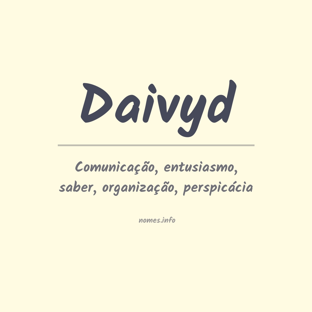 Significado do nome Daivyd