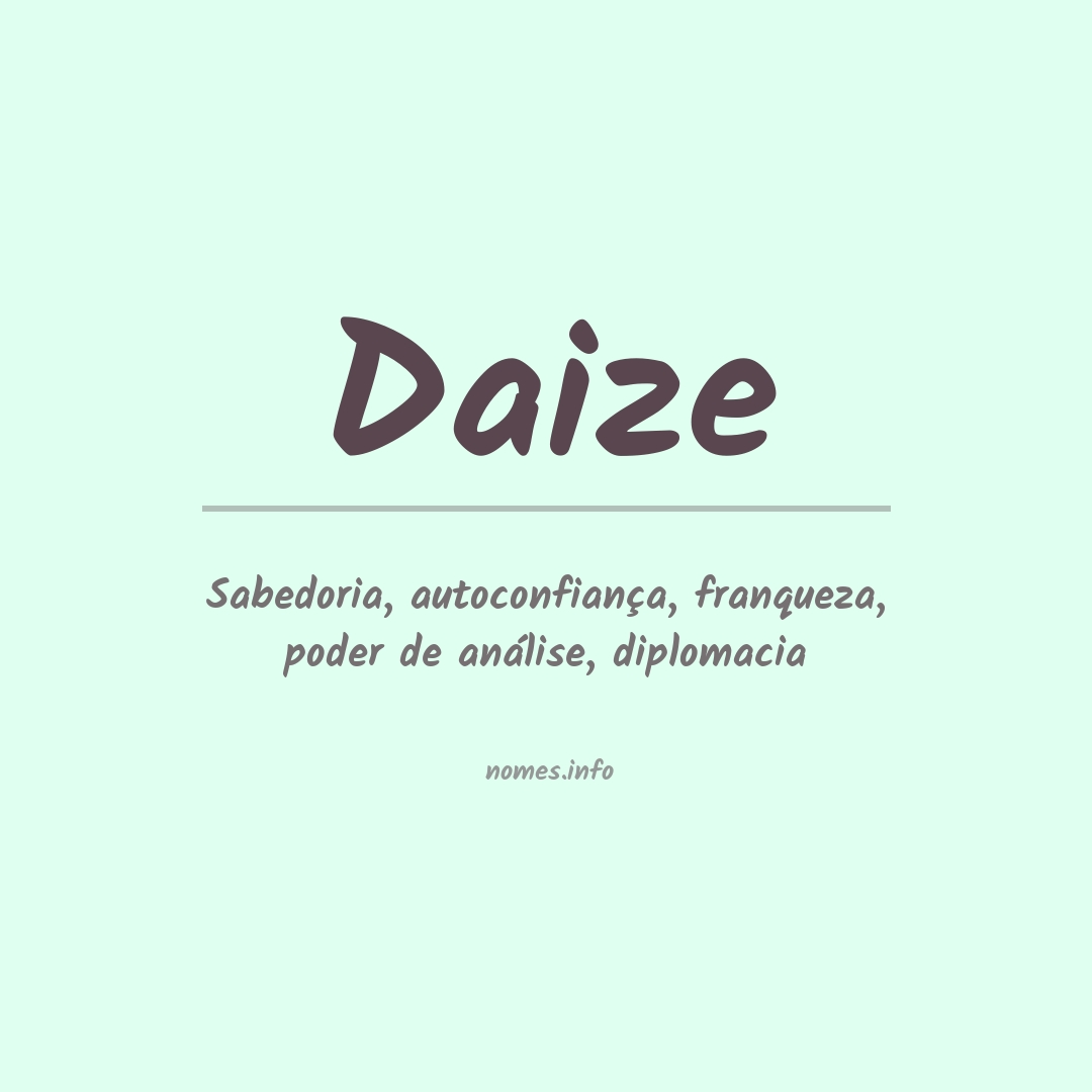 Significado do nome Daize