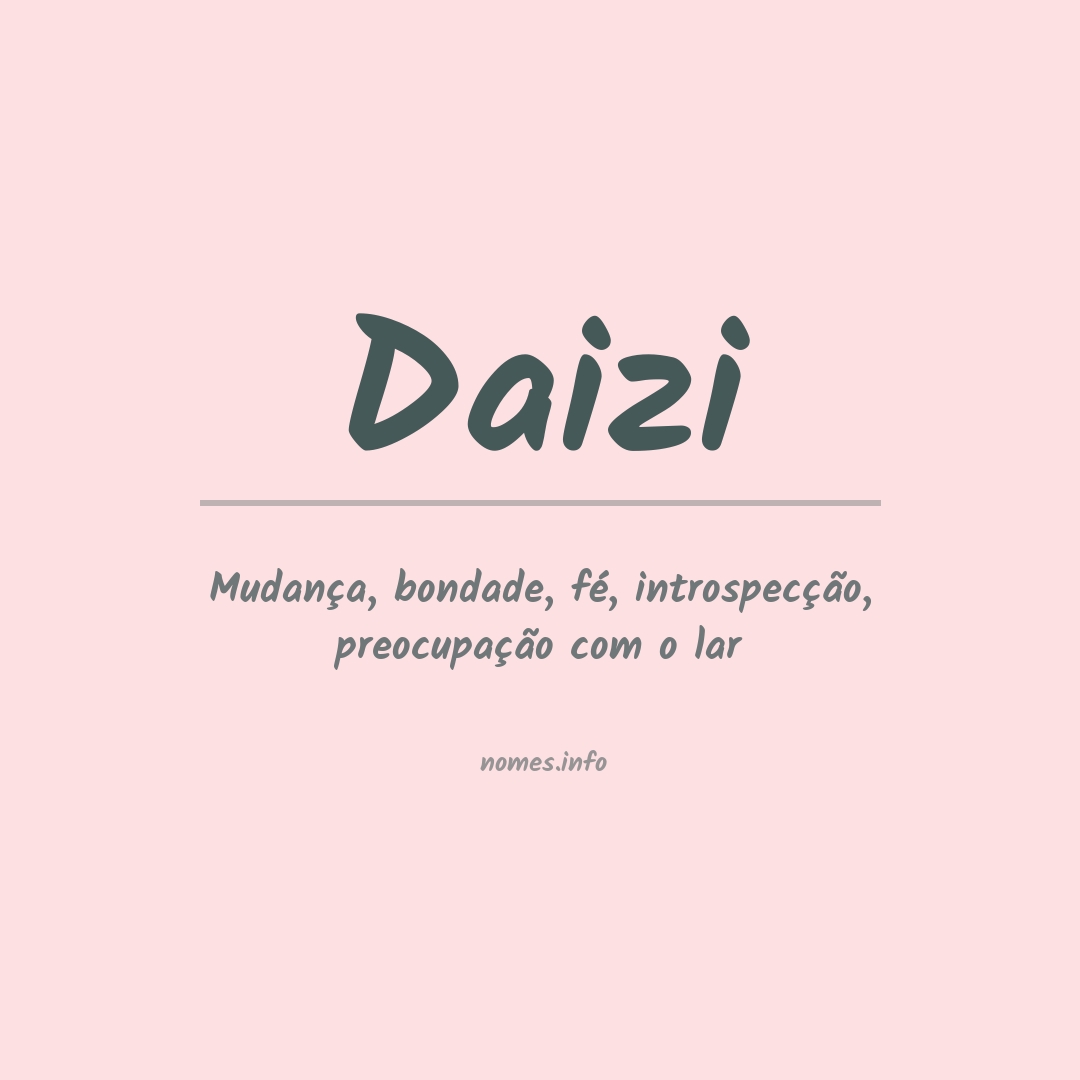 Significado do nome Daizi