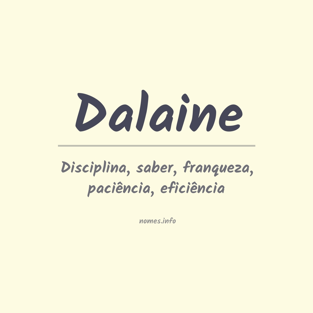 Significado do nome Dalaine