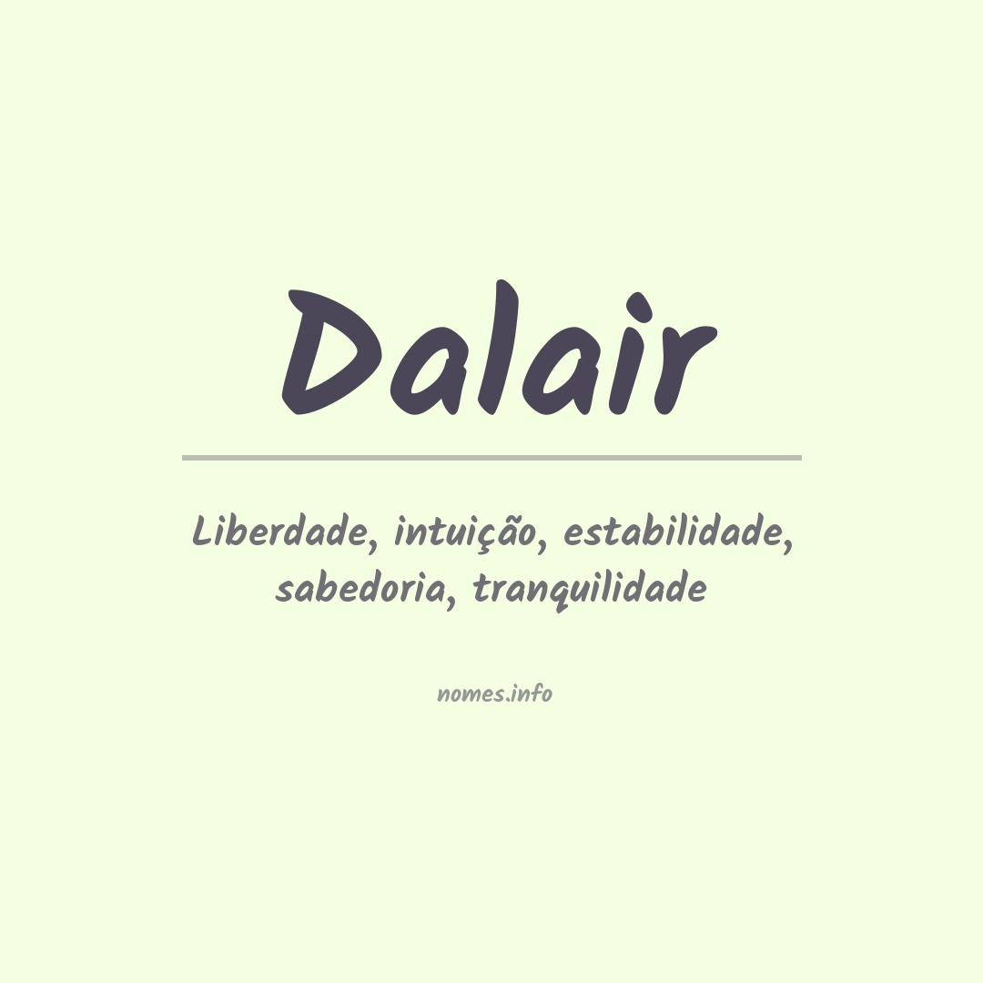 Significado do nome Dalair