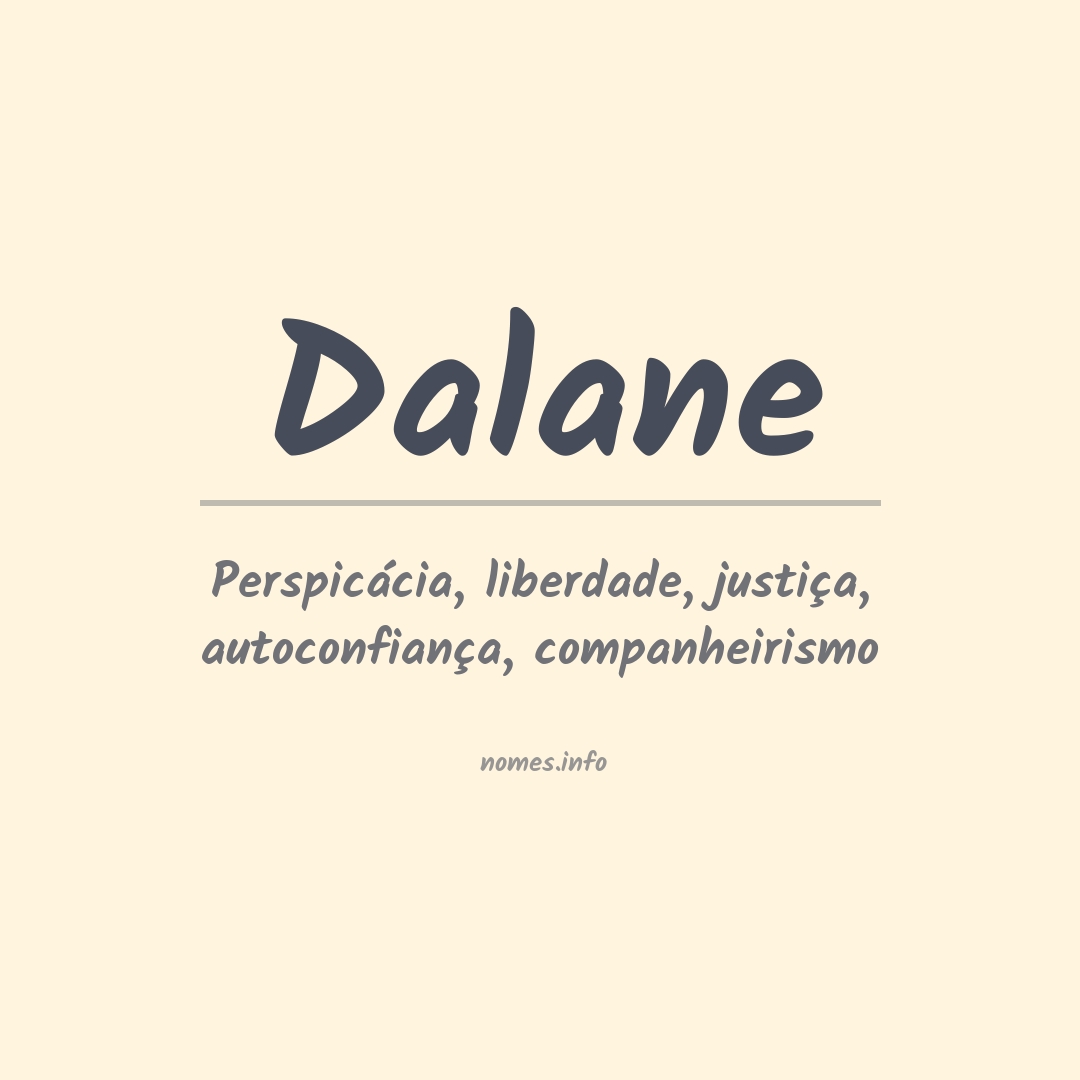 Significado do nome Dalane