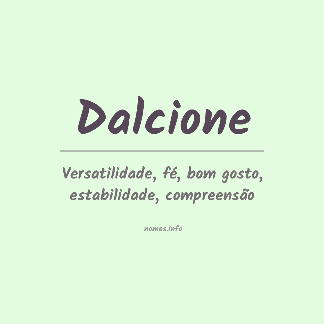 Significado do nome Dalcione