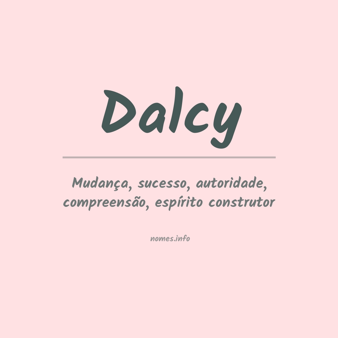 Significado do nome Dalcy