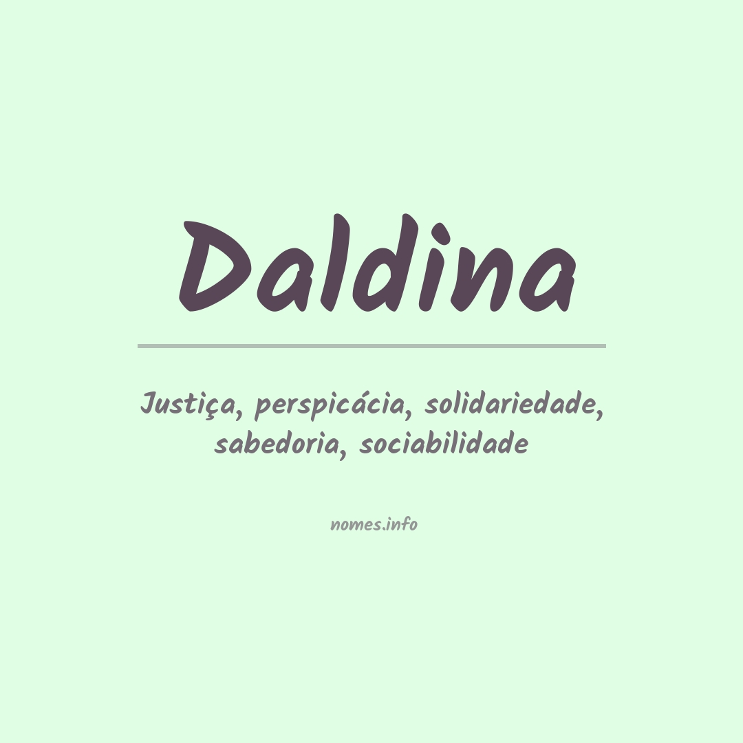 Significado do nome Daldina