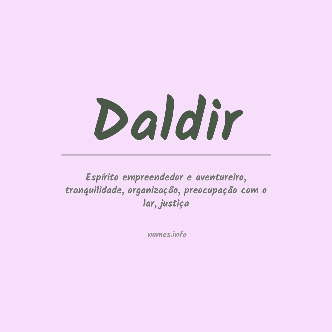 Significado do nome Daldir