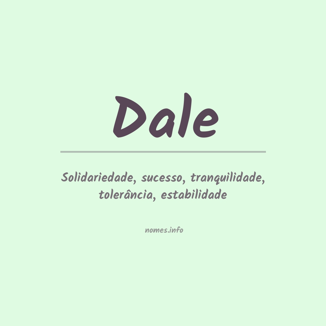 Significado do nome Dale