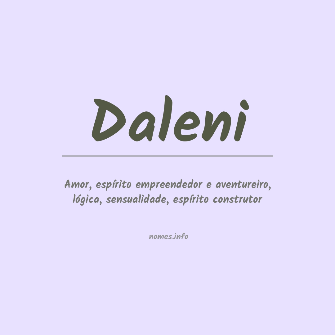 Significado do nome Daleni