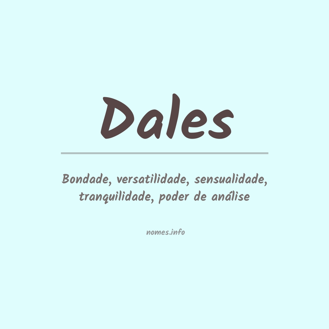 Significado do nome Dales