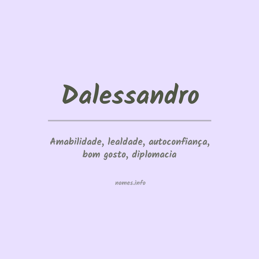 Significado do nome Dalessandro