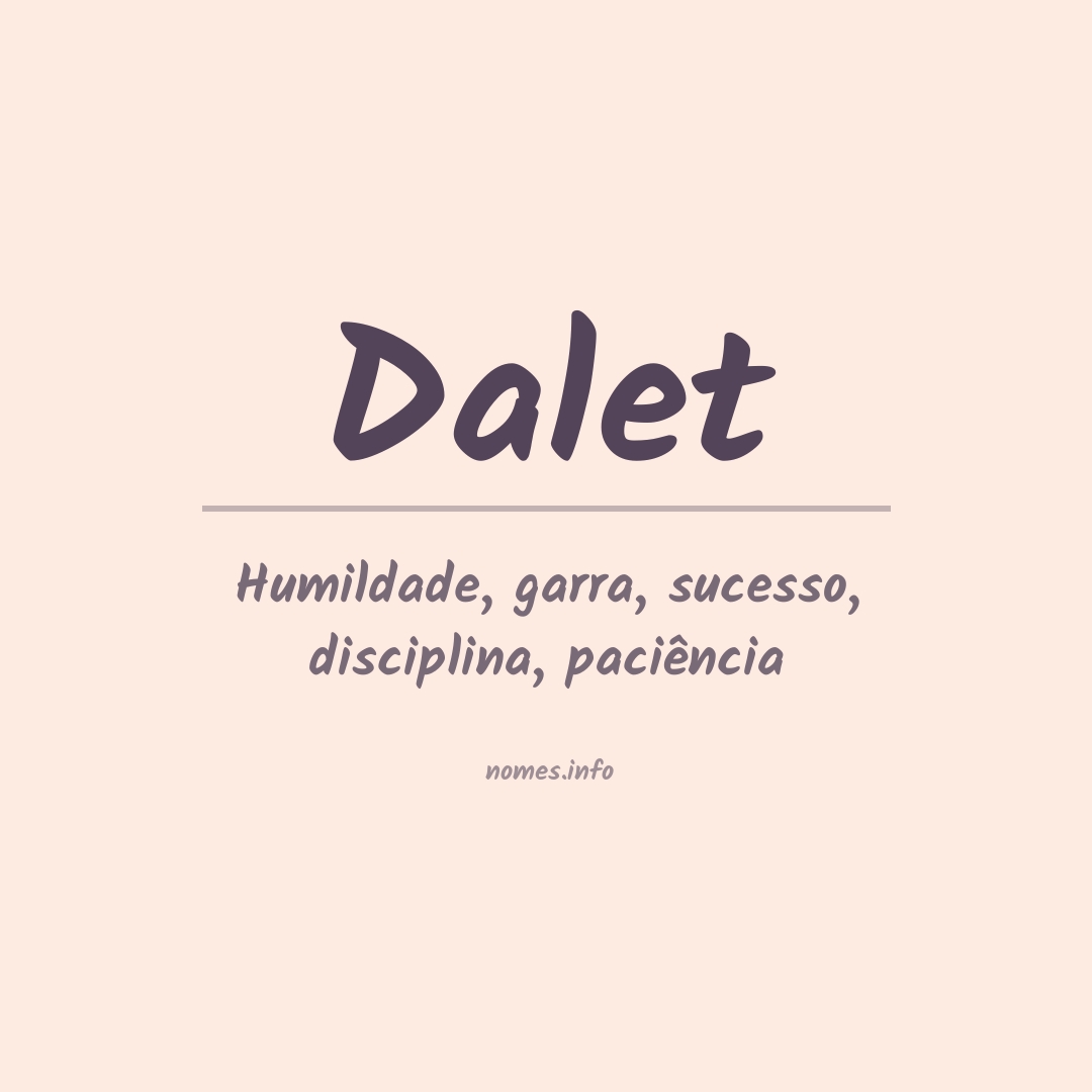 Significado do nome Dalet