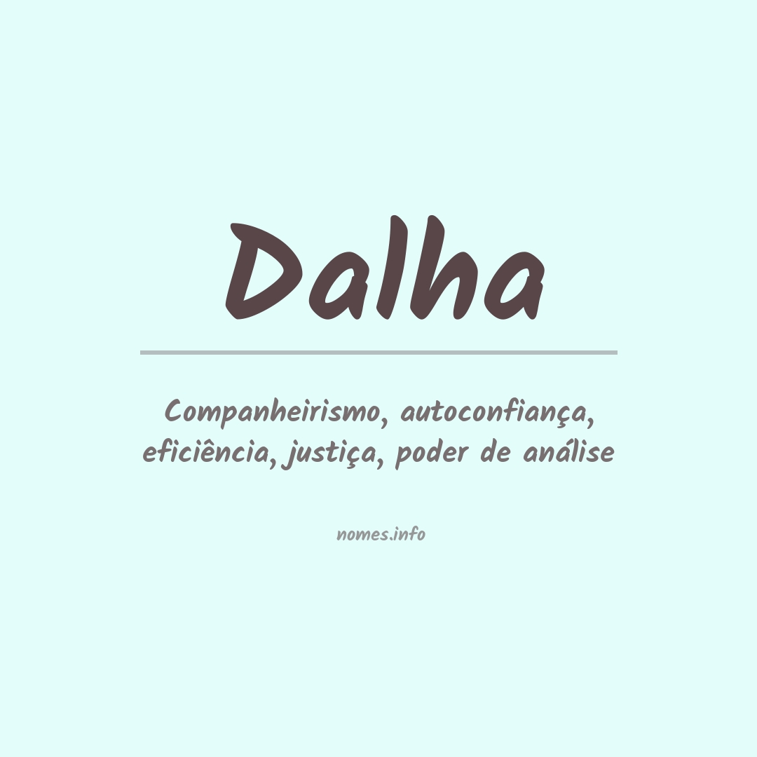 Significado do nome Dalha