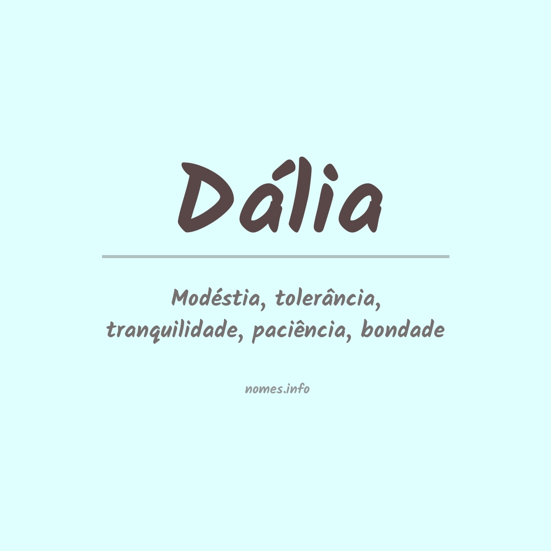 Significado do nome Dália