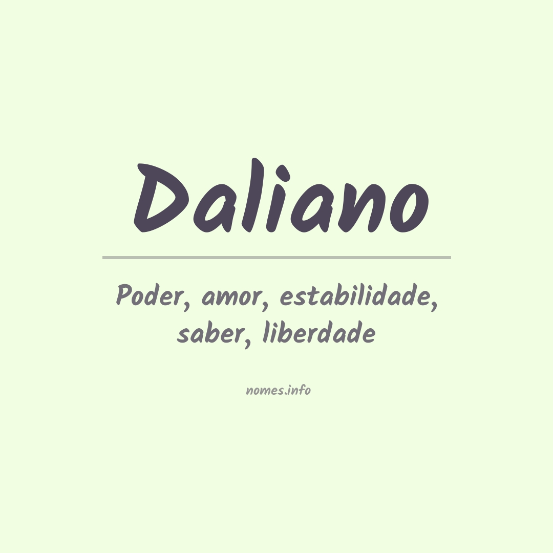 Significado do nome Daliano
