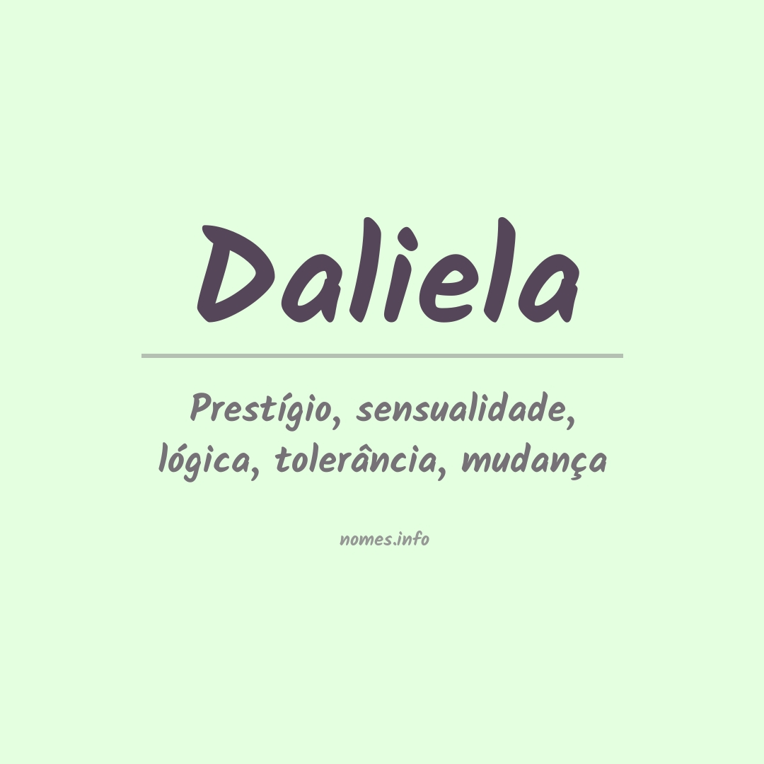 Significado do nome Daliela