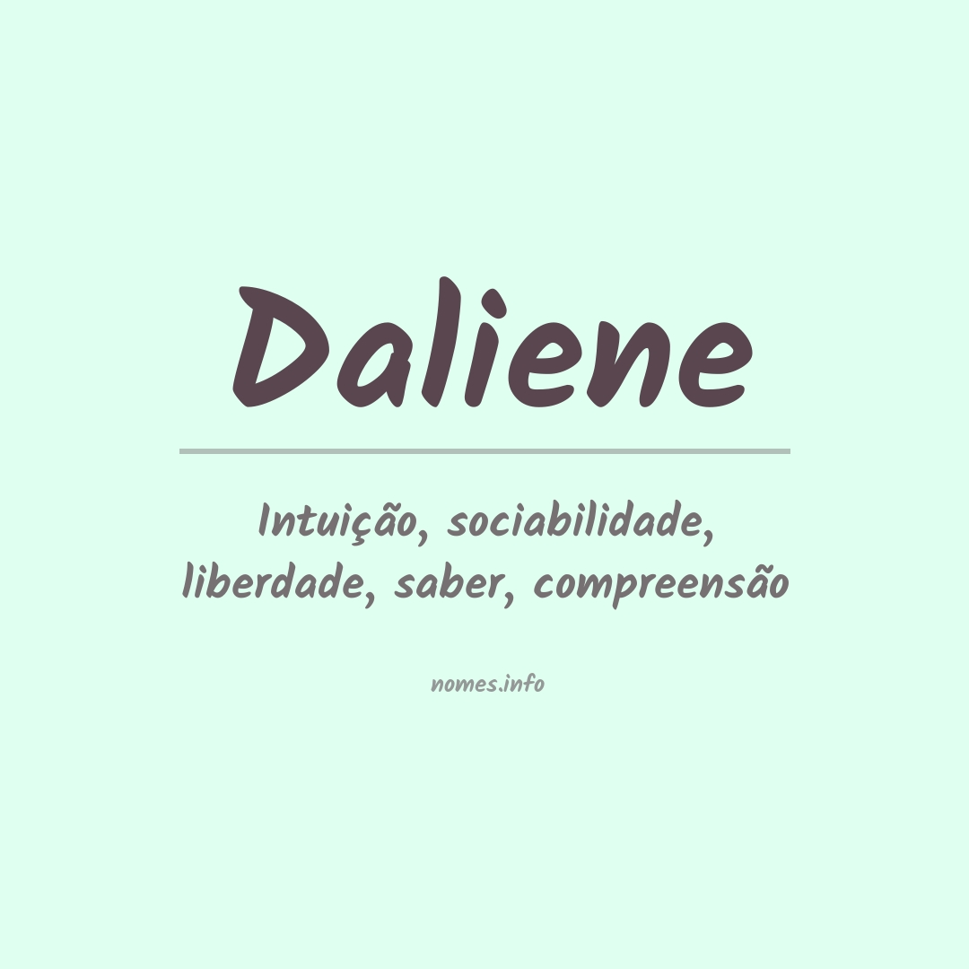 Significado do nome Daliene