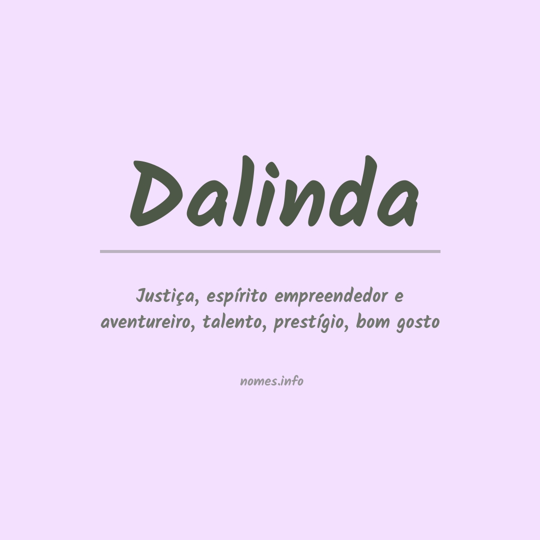 Significado do nome Dalinda