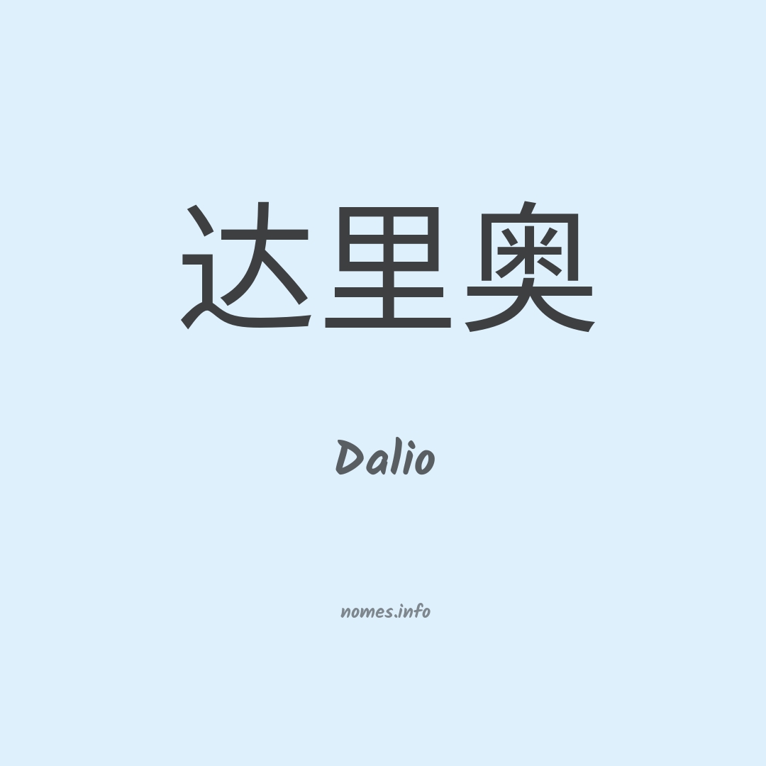 Dalio em chinês
