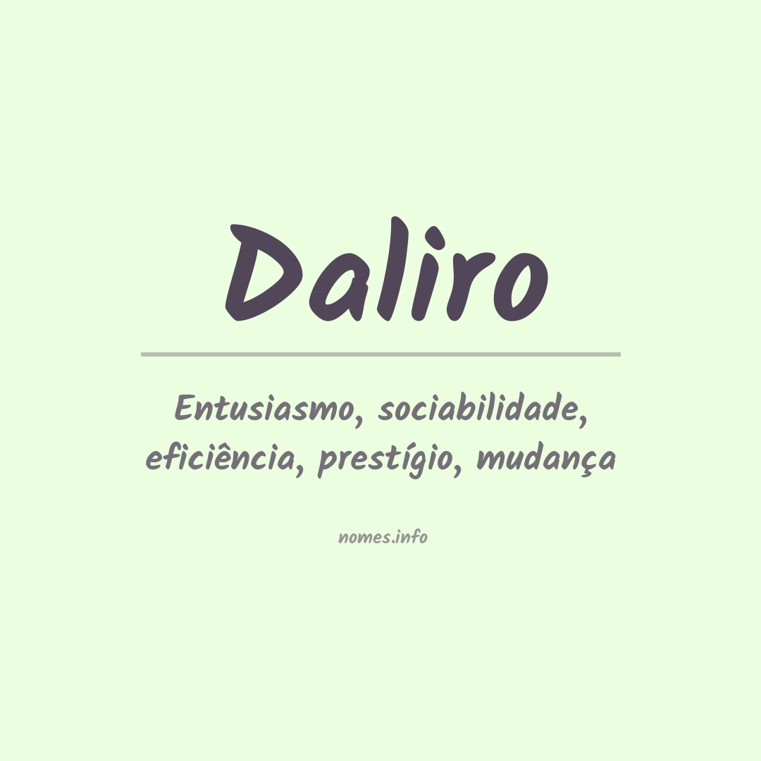 Significado do nome Daliro