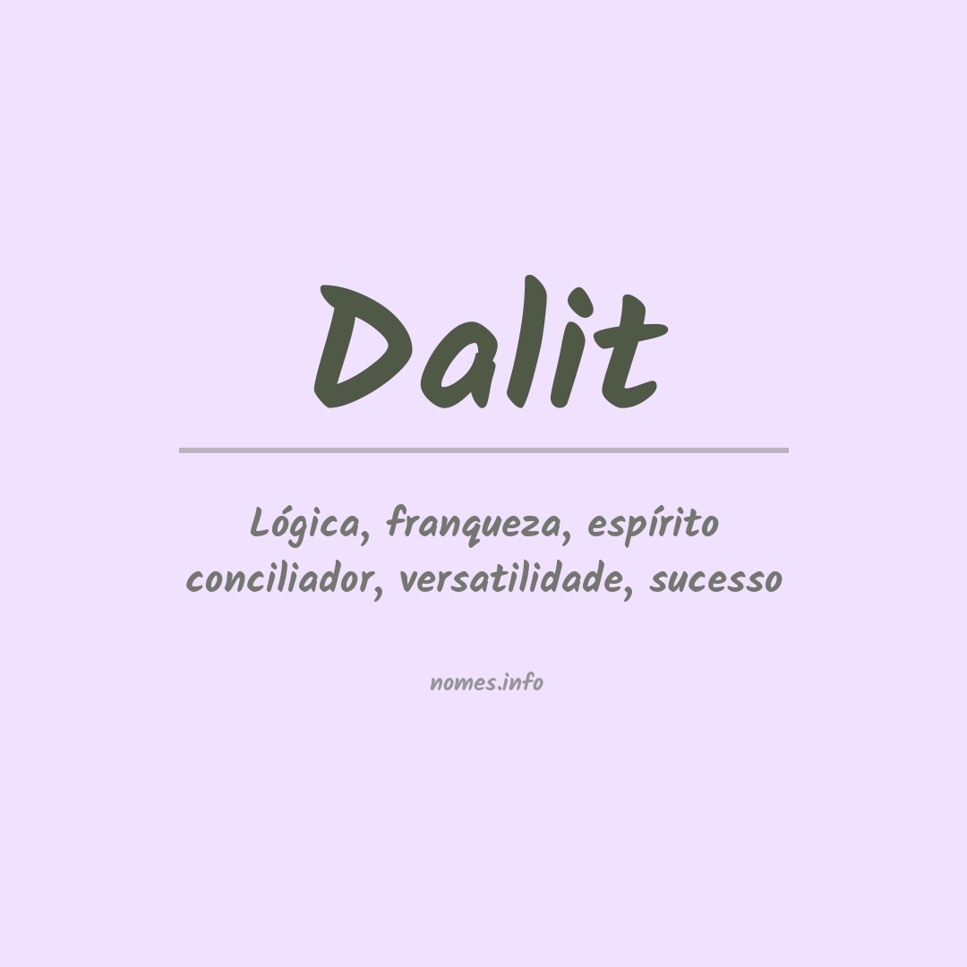 Significado do nome Dalit