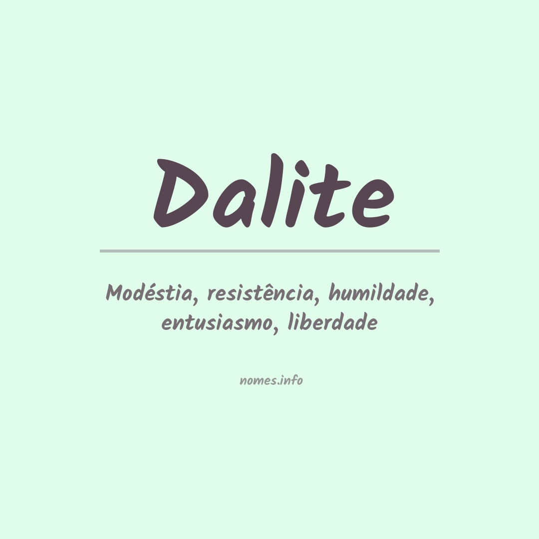 Significado do nome Dalite